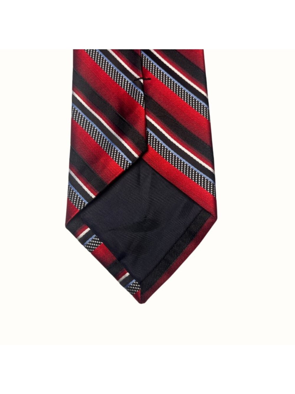 The Savile Row Company Mens Red & Black Striped Necktie  (3/$15) - Picture 7 of 8